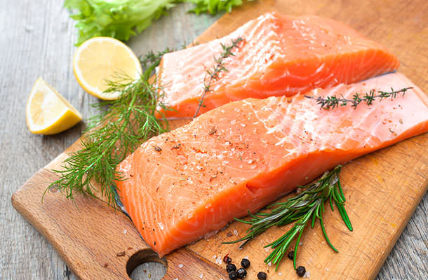 bigstock-Salmon-Fish-Fillet-With-Fresh--60664049